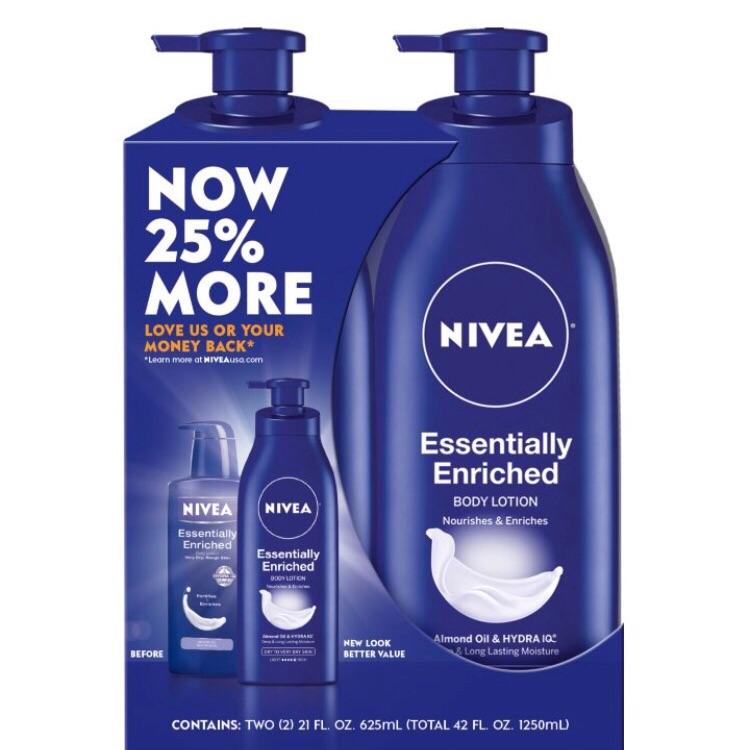 Nivea Essentially Enriched Body Lotion 2 Pack